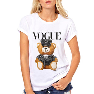 Women Tshirts Vogue Police Bear