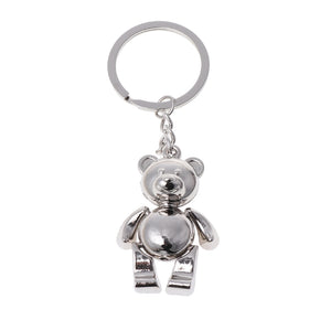 Metal Movable Bear Keychain