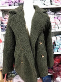 Casual Shaggy Black teddy bear Jacket